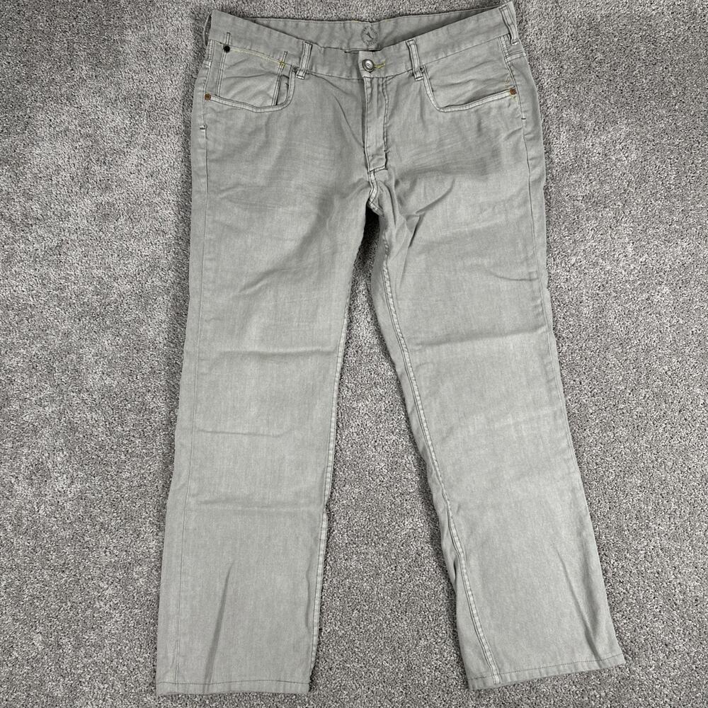 Tommy Bahama Pants Mens 38x34* Light Pigment Dye Gray Linen Cotton Blend (38x30)